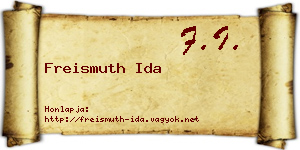 Freismuth Ida névjegykártya