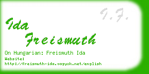 ida freismuth business card